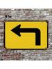 Vintage Metal Wall Art Retro Yellow Arrow Sign Decor for Home Bar