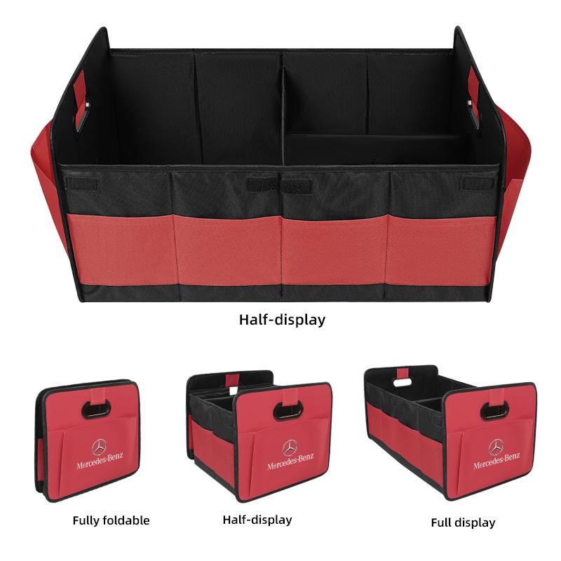 Large Capacity Leather Foldable Car Trunk Storage Box Auto Accessories For Mercedes-Benz GLC X253 X254 C-Class W205 W206 A-Class CC1