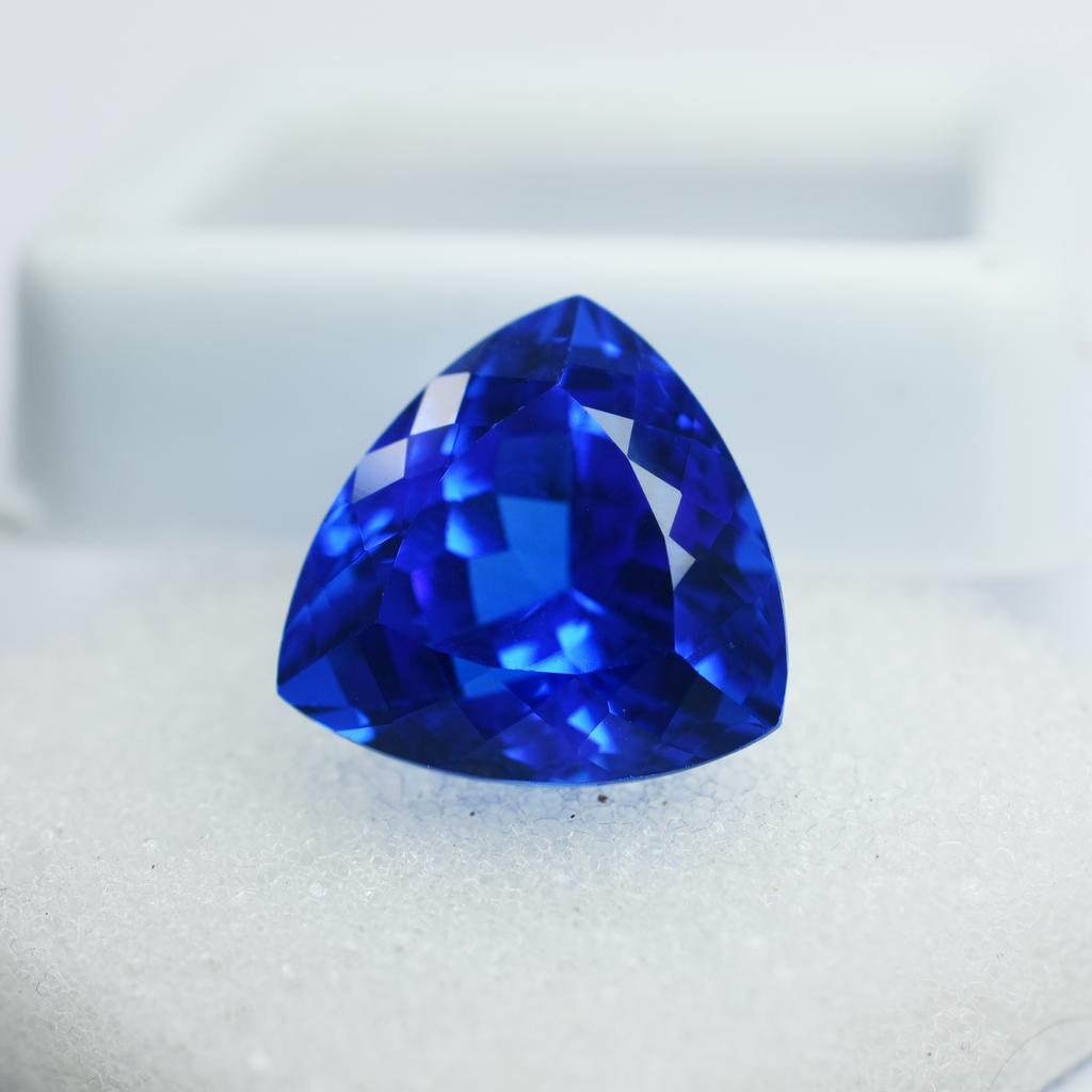 Emerald Trillion 9.60 Ct Blue Tanzanite Natural Loose Gemstone for Jewelry Making and Crafts