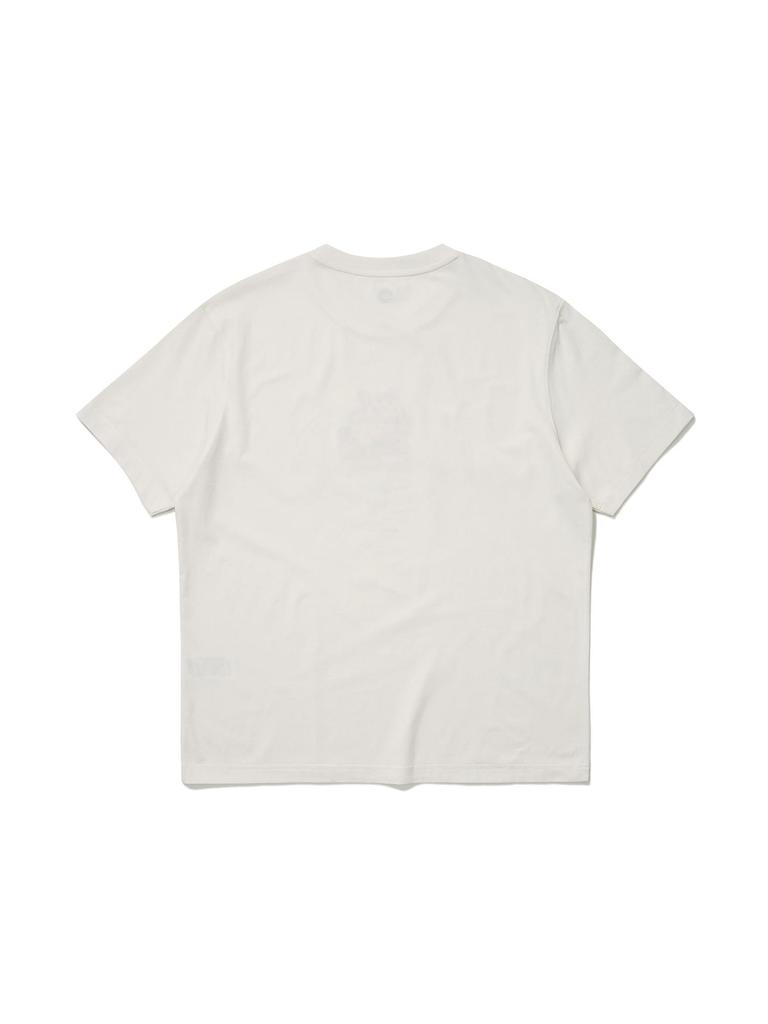 BBC EARTH Embroidered Point Short Sleeve T-Shirt_Cream