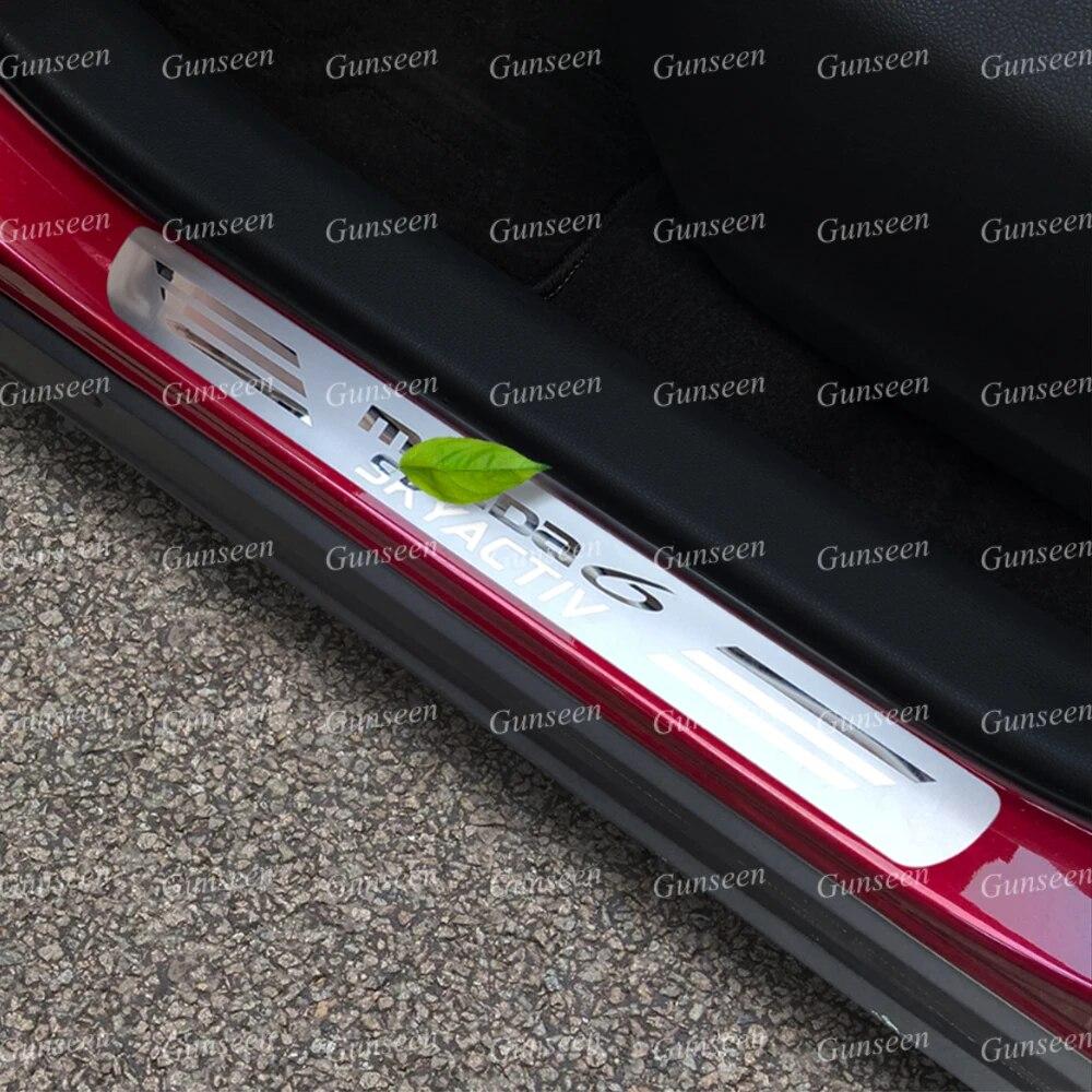 

Аксессуары для Mazda 6 Atenza, накладка на порог, накладка на педаль, автозащитная пороговая наклейка, автомобильный Стайлинг из нержавеющей стали