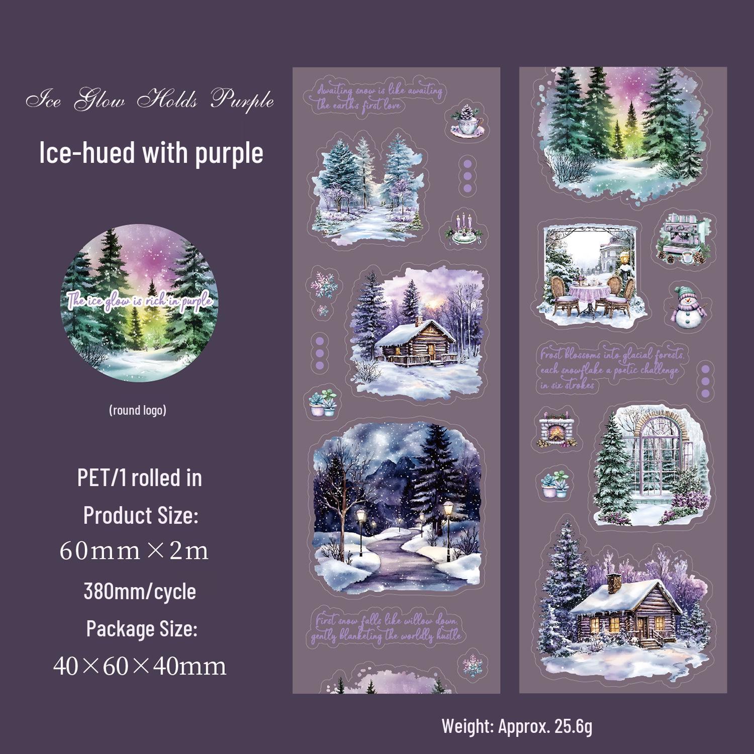 Набор стикер-лент  Зимний пейзаж  - Серия  Темные тени облаков, первый снег  (6 стилей)