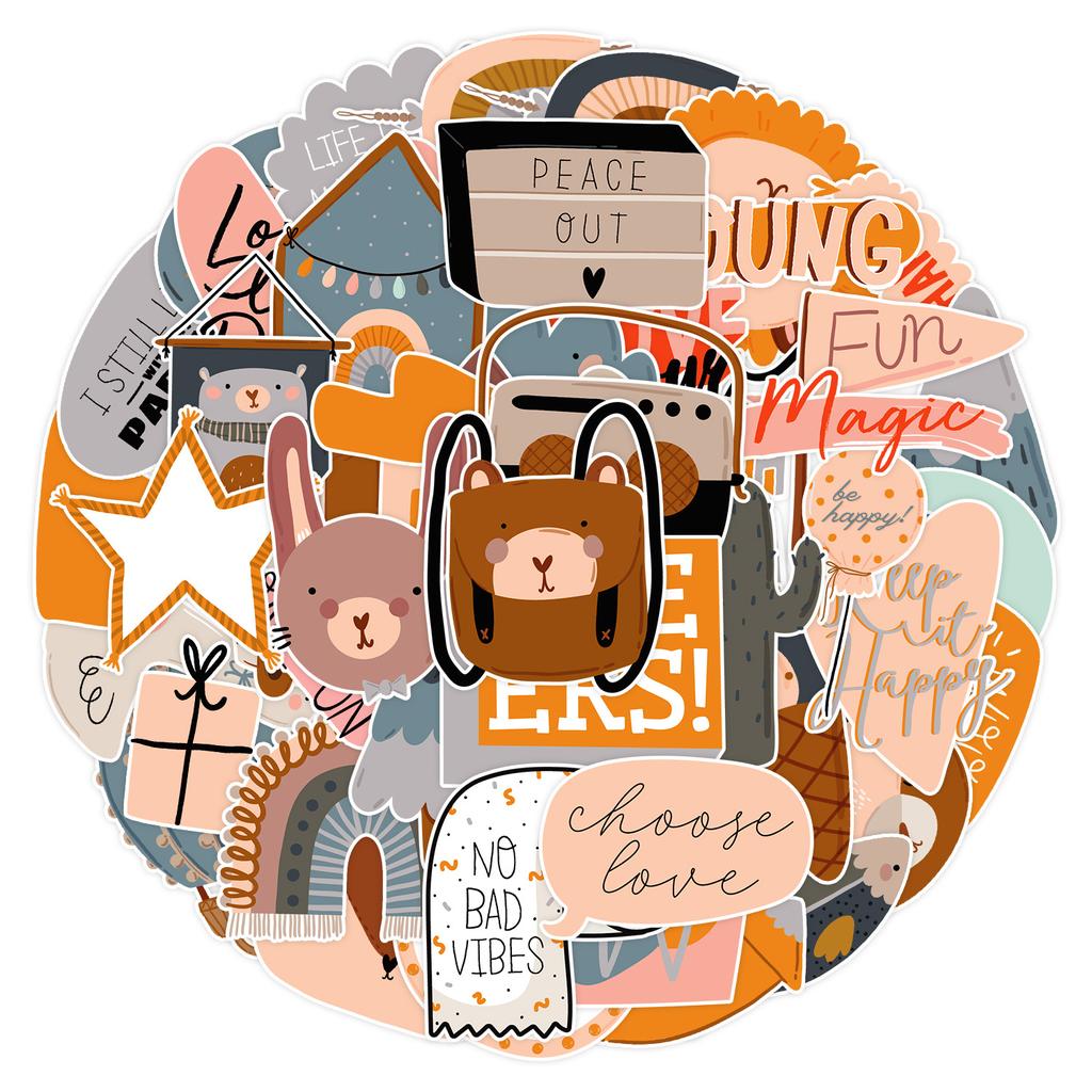 50 Bohemian Graffiti Stickers Luggage Car Notebook Refrigerator Waterproof Decorative Stickers