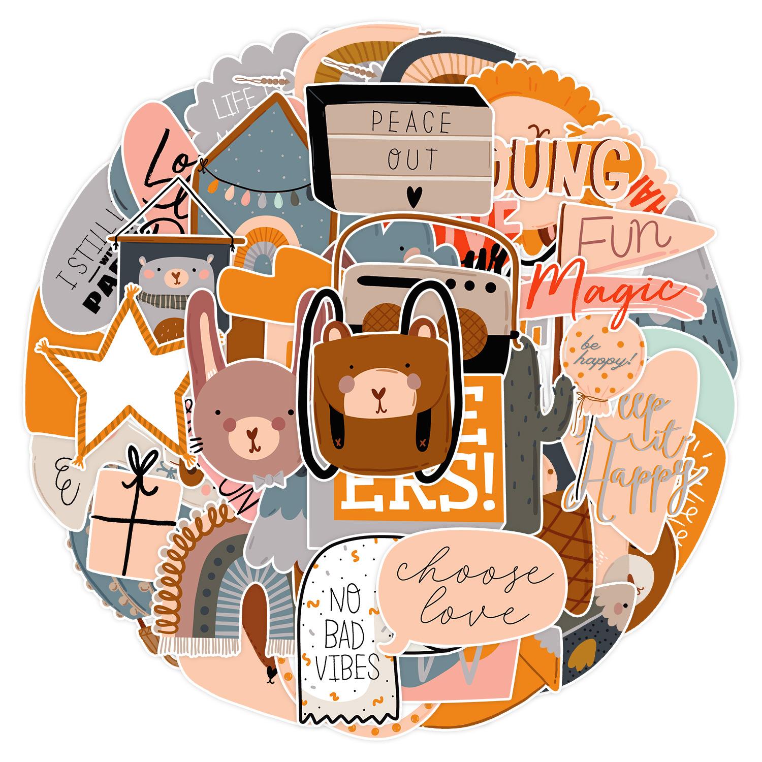 

50 Bohemian Graffiti Stickers Luggage Car Notebook Refrigerator Waterproof Decorative Stickers