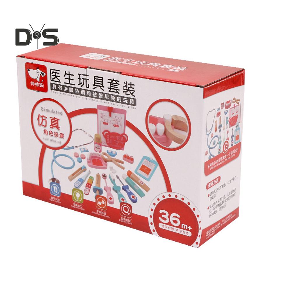 Play with You Chidlren Pretend Doctor Dentist Wooden Medical Playset Education Toy