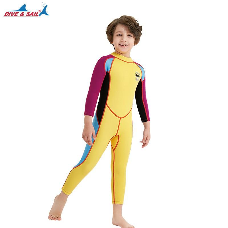 Children's Diving Suit 2.5MM Swimming Boys 'one-piece Long-sleeved Warm Sun-protected Surfing Snorkeling