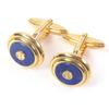 Great Dunhill Cufflinks & tie pin Gold blue Accessories Men's Jewelry Used
