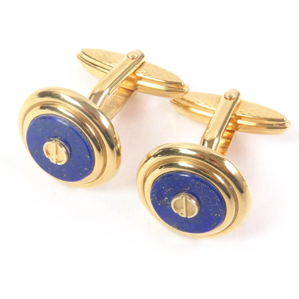 Great Dunhill Cufflinks & tie pin Gold blue Accessories Men's Jewelry Used