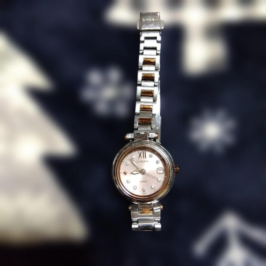 Used CASIO SHEEN SHW-1504 Radio Solar Watch