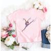 Kids Summer Short Sleeve T-Shirts Watercolor Gymnastics Art Graphics Print Girls GYM Lover Birthday Gift T-shirt