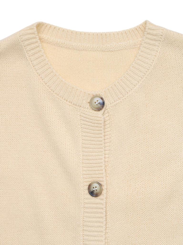 TEMU 2026 Korean Style Bear Jacquard Knit Cardigan for Women