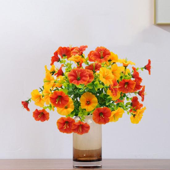 Artificial Morning Glory Bunch Reusable Faux Flowers Bundle Realistic Fake Morning Glory Blooms