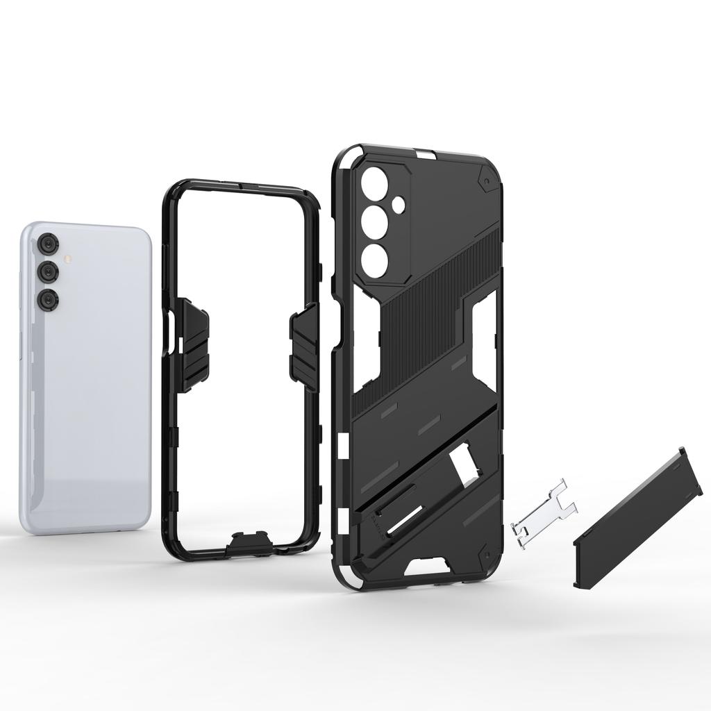 For Samsung Galaxy M14 5G PC+TPU Impact-Resistant Case Kickstand Protective Phone Cover