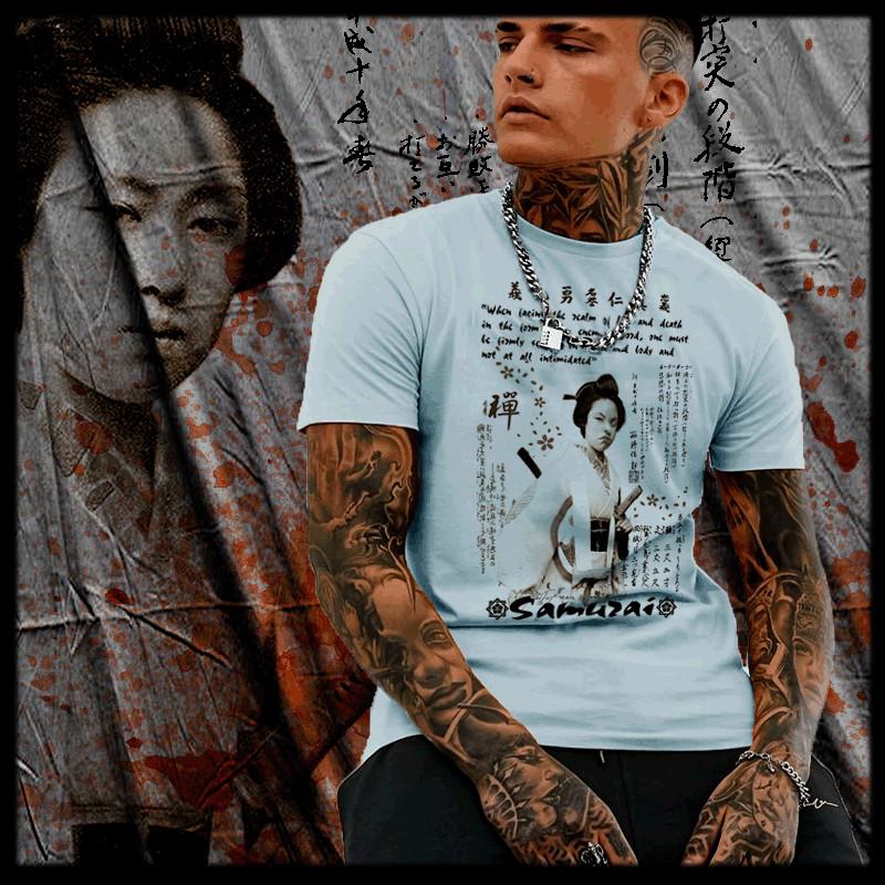 

Samurai t-shirt Japanese Ronin kanji warrior Bushido code masterless Warrior tee XL