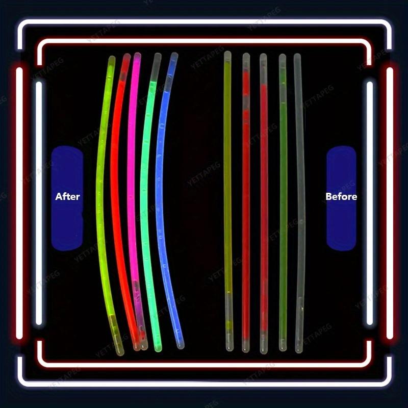 20/50/100 de bucăți bețișoare strălucitoare pentru petrecere Lumină fluorescentă care strălucește în întuneric brățară colier neon nuntă decorare pentru petrecere de aniversare