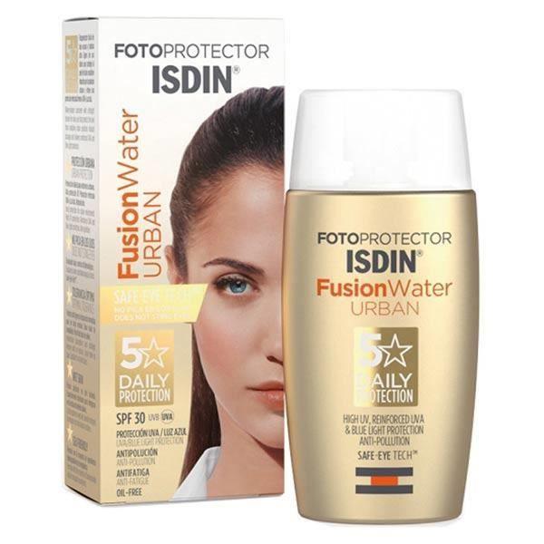 ISDIN Fotoprotector Fusion Water Urban Crème Solaire Visage Anti-Pollution SPF30 50ml