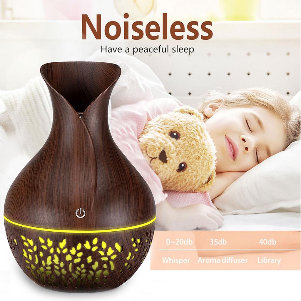 Ultrasonic Essential Oil Diffuser Humidifier Vase Shape with Adjustable Mist Modes and Auto Shut-Off for Home Office Bedroom Use