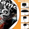 Custom Name Personalized Kiss Rock and Roll Print Umbrella, Auto Open Close, 8‑Rib Sturdy Frame, Commute Camping Hiking Use, Birthday Gift