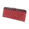 Inden-ya Inden Long Wallet (Taba-re L) Thin Deer Leather Red Base X White Lacquer Dragonfly Pattern 2107-13-008 Made In Japan