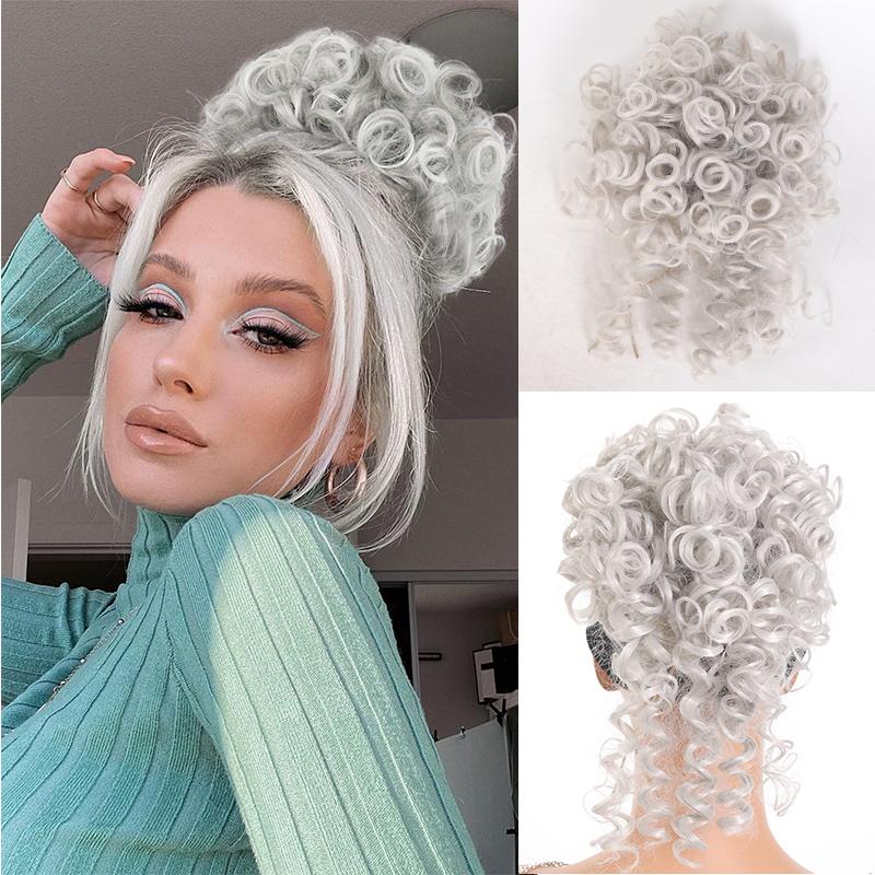 

Эластичная завязка для волос в виде булочки, свободная волна, вьющиеся резинки для волос, наращивание хвоста