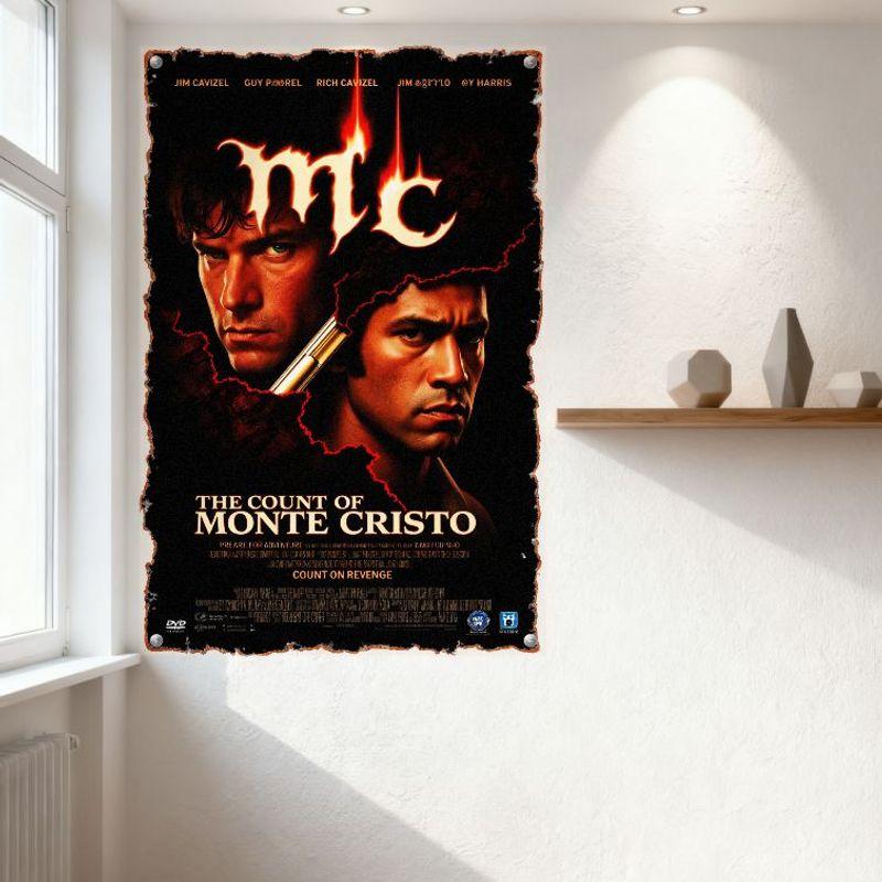 The Count of Monte Cristo Movie Metal Tin Sign Vintage Distressed Wall Plaque Art for Home Bar Man Cave Decor