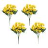 Artificial Mums Bundle Realistic Faux Daisies with Bendable Stems UV Resistant Fall Flowers for Autumn Home Window Box Vase Outdoor Decoration