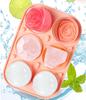 Large Silicone Ice Cube Tray with Lid Multi shape Rose Diamond Ice Hockey Round Sphere Mold for Whiskey Bourbon Cocktails