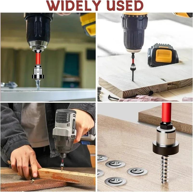 Magnet Plasterboard Screwdriver Bit Magnetic Positioning Batch Head Drill Bit Set Hex Shank Drywall Locating Screw Drilling Tool