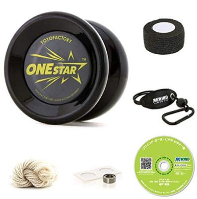 Yoyo One Star DVD Included Clear by Yoyo Factory Beginner's (Starter Set, Black)