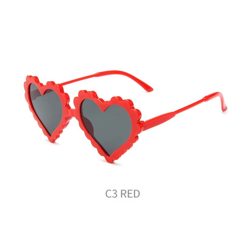 Heart Love Shaped Sun Glasses Glasses for Children Boys Girls UV400 Eye Protection Sunglassese Summer Outdoor Beach Adorable Eyewear for Kid