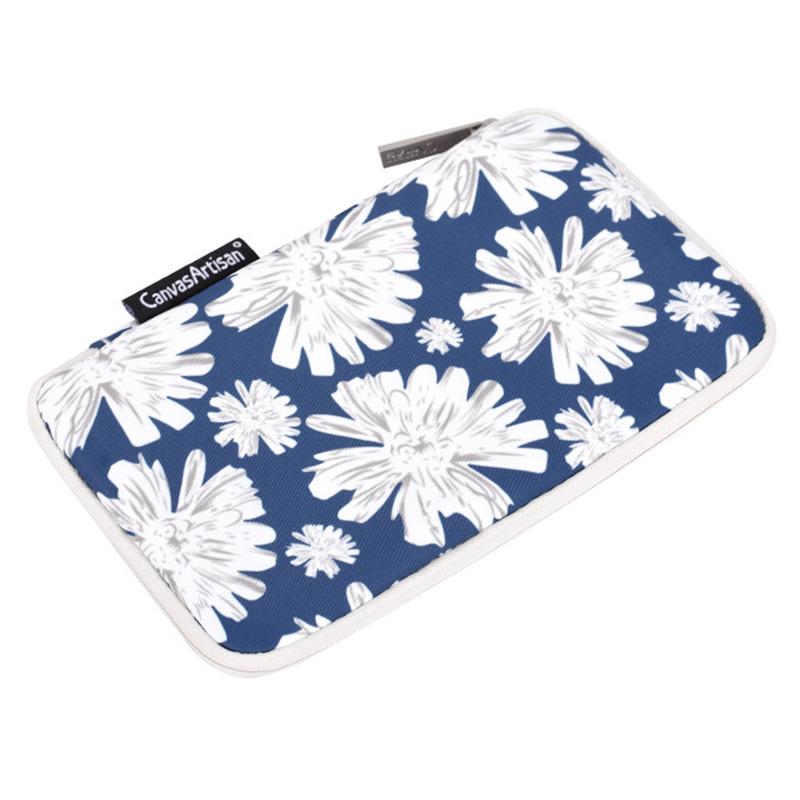 CANVASARTISAN H34-S21 Flower Pattern Mouse Charger Cable Digital Accessories Storage Bag Pouch 20x12x3cm