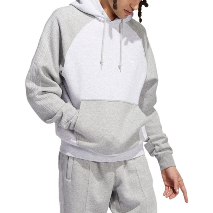 adidas Originals Sweatshirts Men's Light Gray Heather Flower Hooded Moderate Regular HI3021