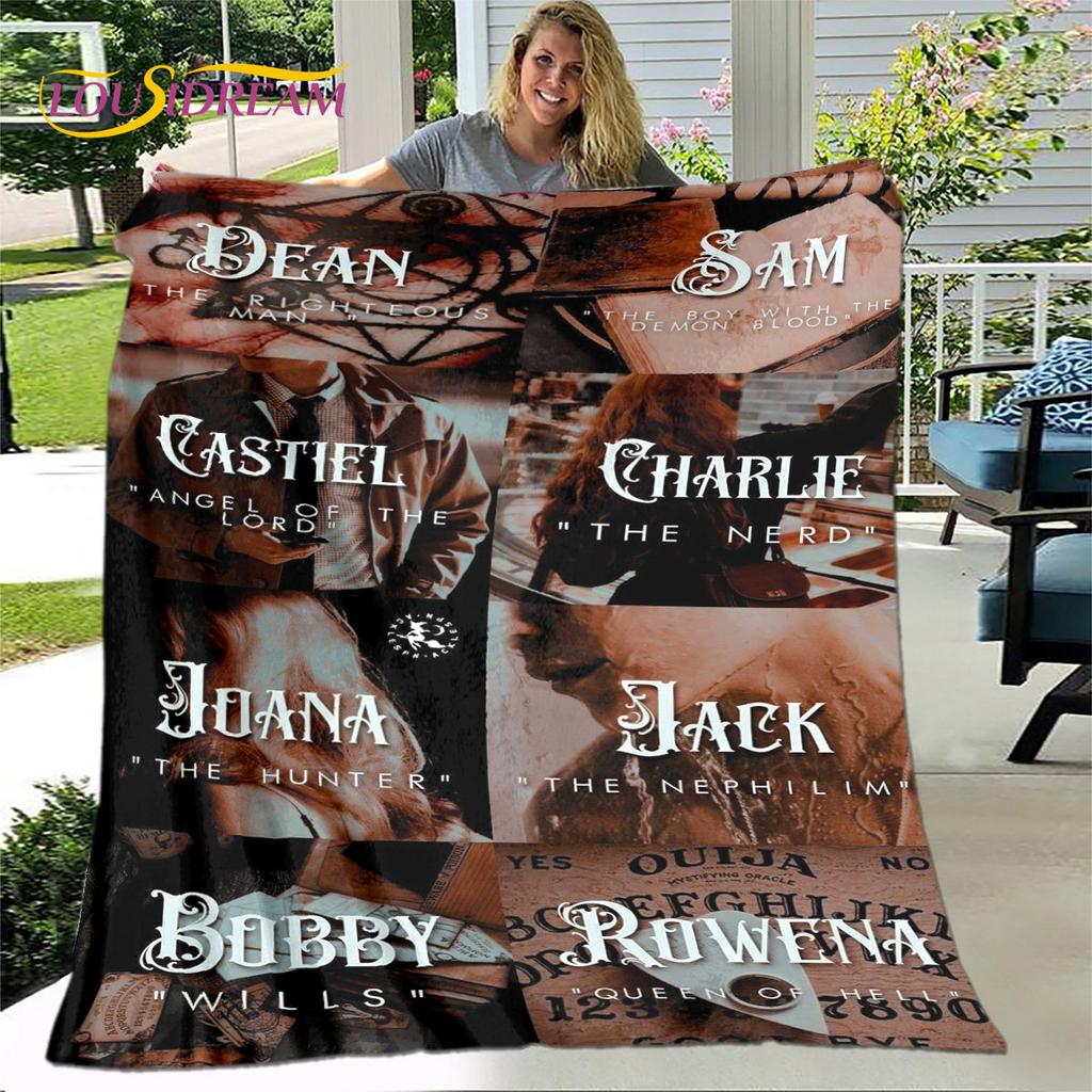 Supernatural Blanket,Flannel Blanket Throw Blanket,Warm Blanket for Home Living Room Bedroom Beds Sofa Office Outdoor Picnic
