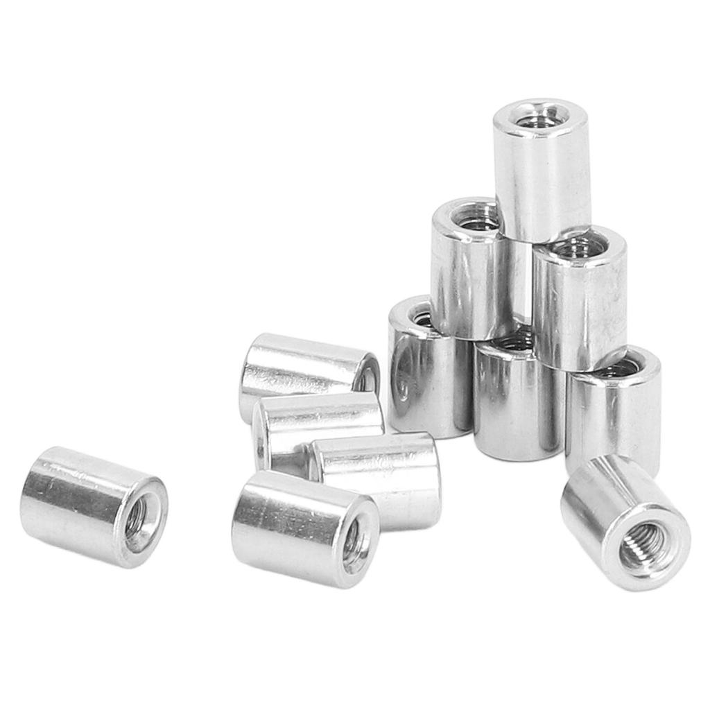 50Pcs M4 Female Thread Coupling Nut Rugged Stainless Steel Maintenance Cylindrical Coupling Nut Kit