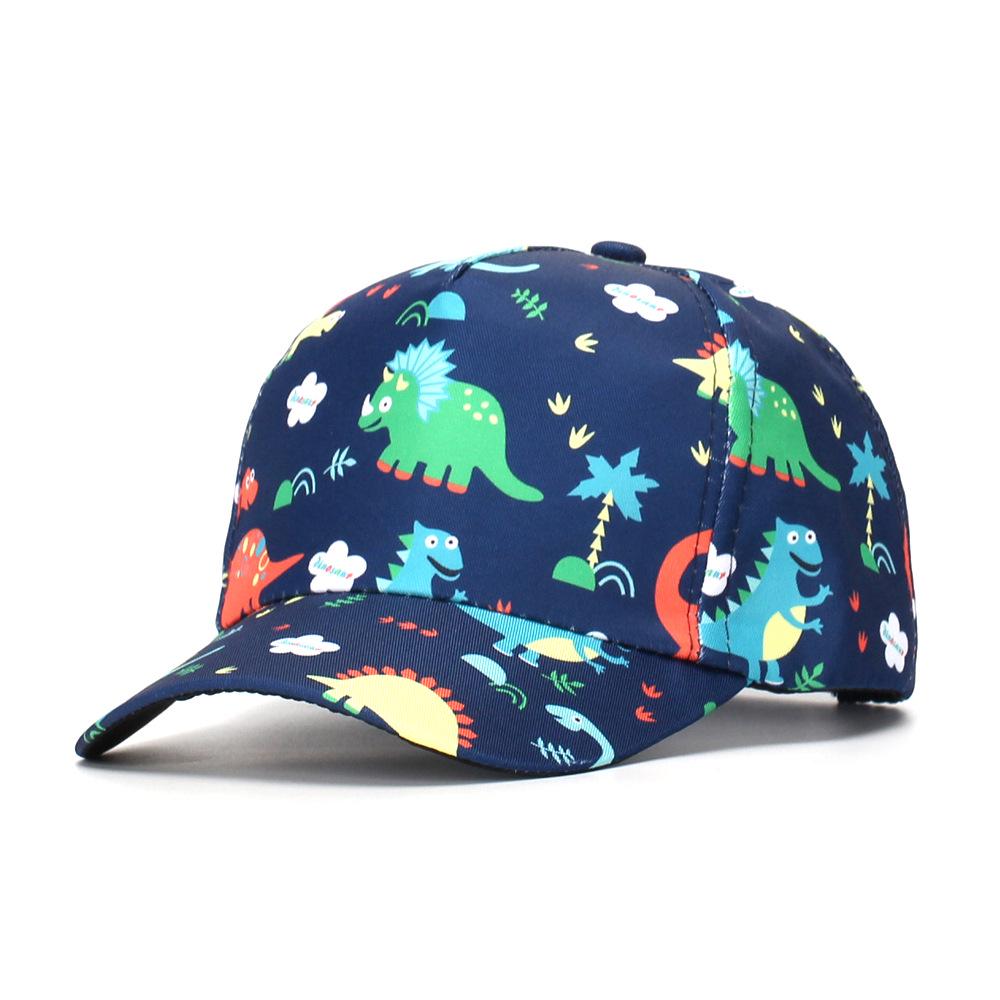 Dinosaur & Butterfly Digital Print Children's Sun Protection Baseball Caps
