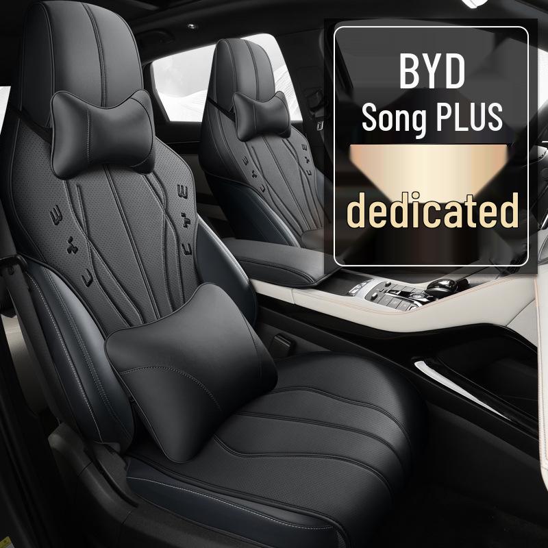 ZXS Leather Seat Cover Set for BYD Song PLUS - Narrow Version, All-Season Cushion.