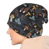 Dark Wild Forest Mushrooms Skull Beanie Hat Autumn Winter Adults Warm Bonnet Cap Unisex Knit Hats Headwear Skullies Beanies