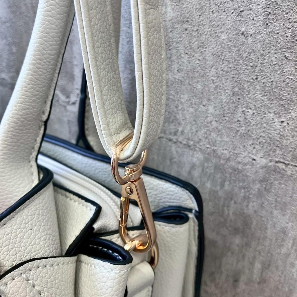 [Malve] Tragetasche mit dreilagiger Faltstruktur und erweiterbaren Fächern für viel Stauraum (schwarz)