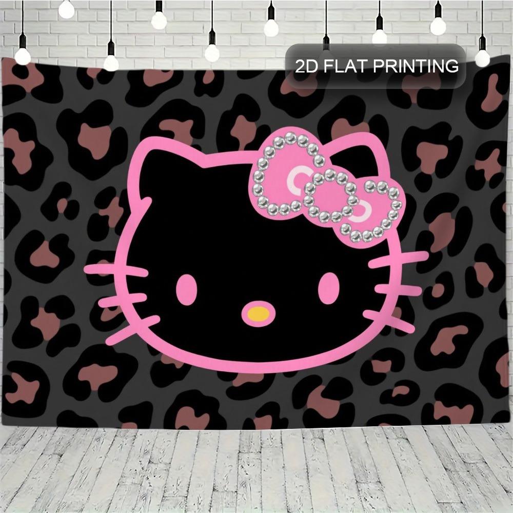 Hello Kitty Clouds with Donuts and Mini Kitten Prints Tapestries Flags Cute Pop Art Posters Room Decorations Cute Posters