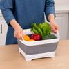 Household Folding Washing Basin Large Capacity Drain Basket Collapsible Sink Strainer  Outdoor