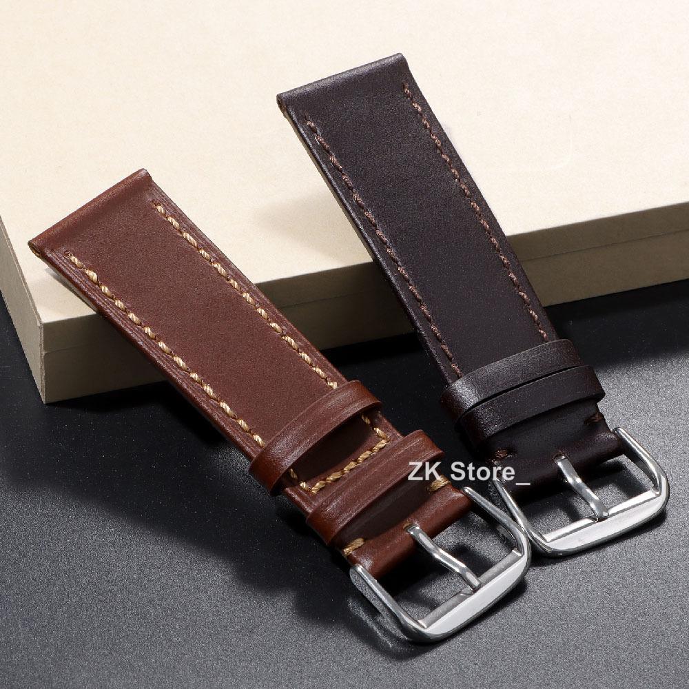 Retro Echtes Rindsleder Uhrenarmband 18mm 20mm 22mm Uhrenarmband für Citizen für Seiko Ersatzarmband Uhrenzubehör