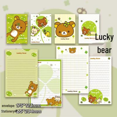 Lucky Bear Briefpapier - Niedliche Cartoon Geburtstagsgrußkarte für die beste Freundin
