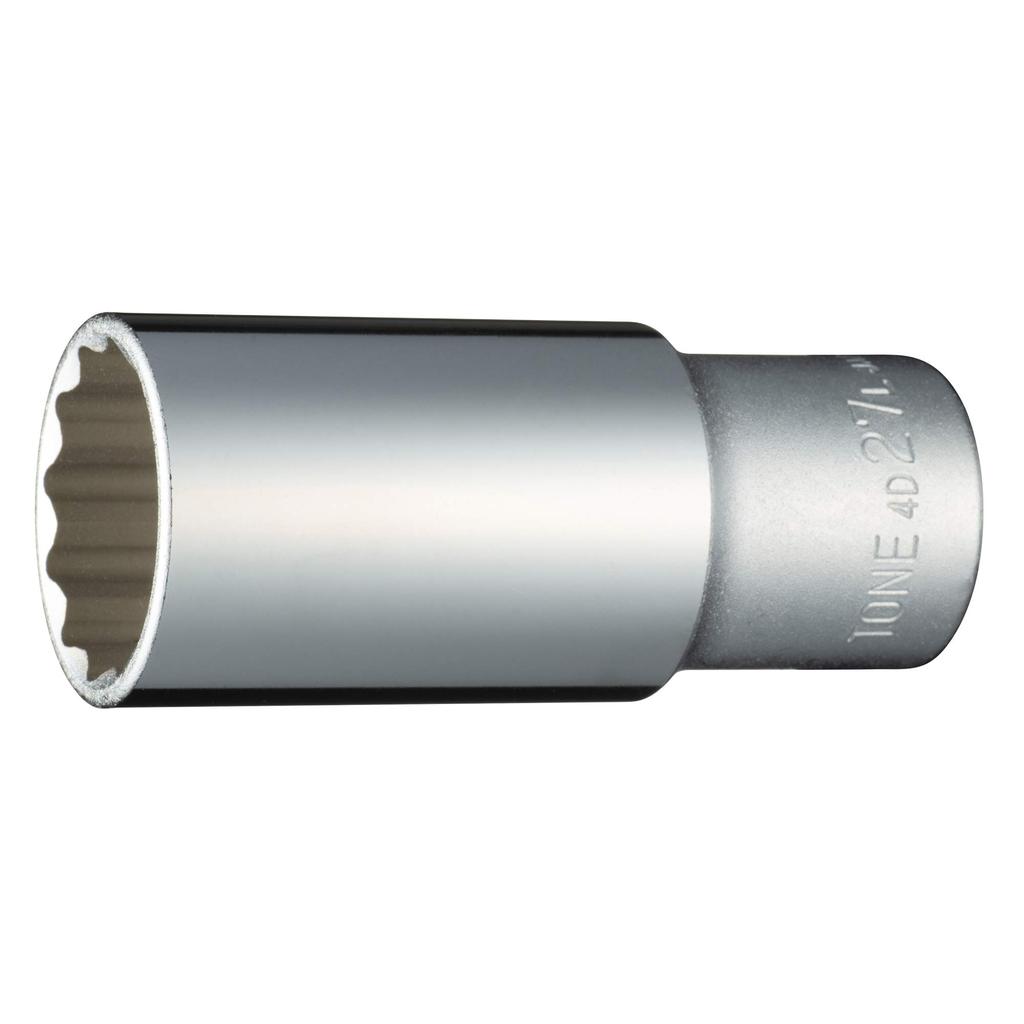 TONE Deep Socket Drive Angle Width across Flats 27mm (12 Square) HP4D-27L 12.7mm (1/2")