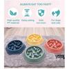 Pet Slow Food Bowl Cat/Dog Large Capacity Food Bowl To Relieve Anxiety, Anti-Choking, Non-Slip and Anti-Overturning Colored Bowl