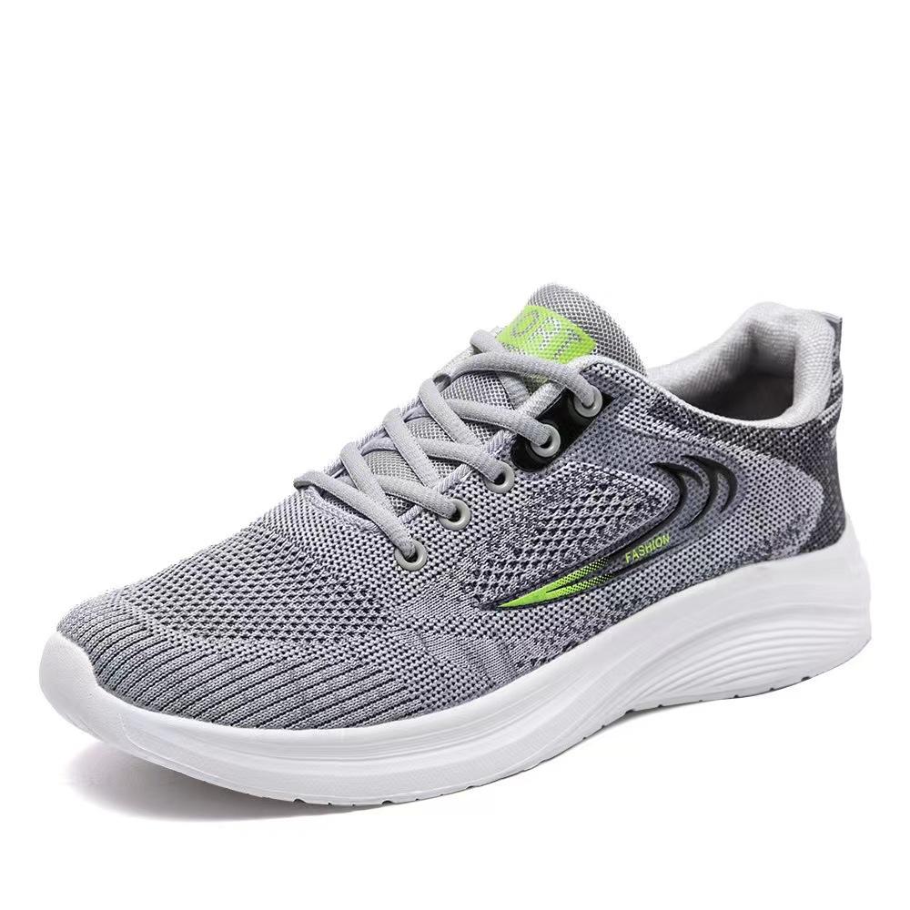 Mesh Breathable and Lightweight Sports Shoes Men's Casual Shoes Comfortable and Heightening Soft-soled Sports Shoes Versatile Trendy Walking Shoes