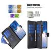 Wallet Flipped Solid Color Multi Card Zipper Leather Case For Samsung Galaxy S24 Ultra S23 Plus S22 S21 S20 FE A A4 A3 A1