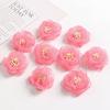 3/5/10Pcs 4cm Yarn Rose Artificial Flowers Head for Home Wedding Decor DIY Bride Hair Wreath Girls Gift Clothing Dress Accessory