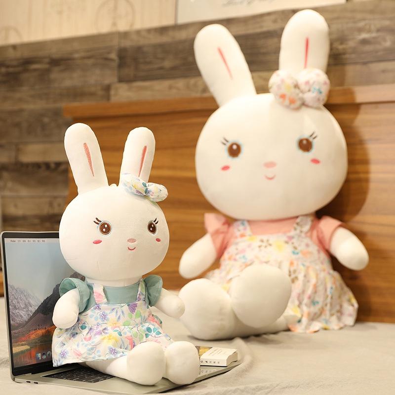 Cute Bunny Plush Toy Tianyuan Flower Cloth Dress Rabbit Princess