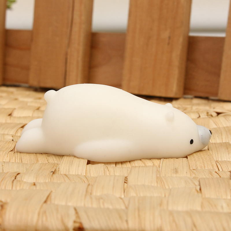 Polar Bear Squishy Squeeze Cute Healing Toy Kawaii Collection Stress  Reliever Gift (Random Color)