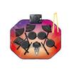 Electronic Drum Playmat Colorful with Pedal Vibrant for Toddlers